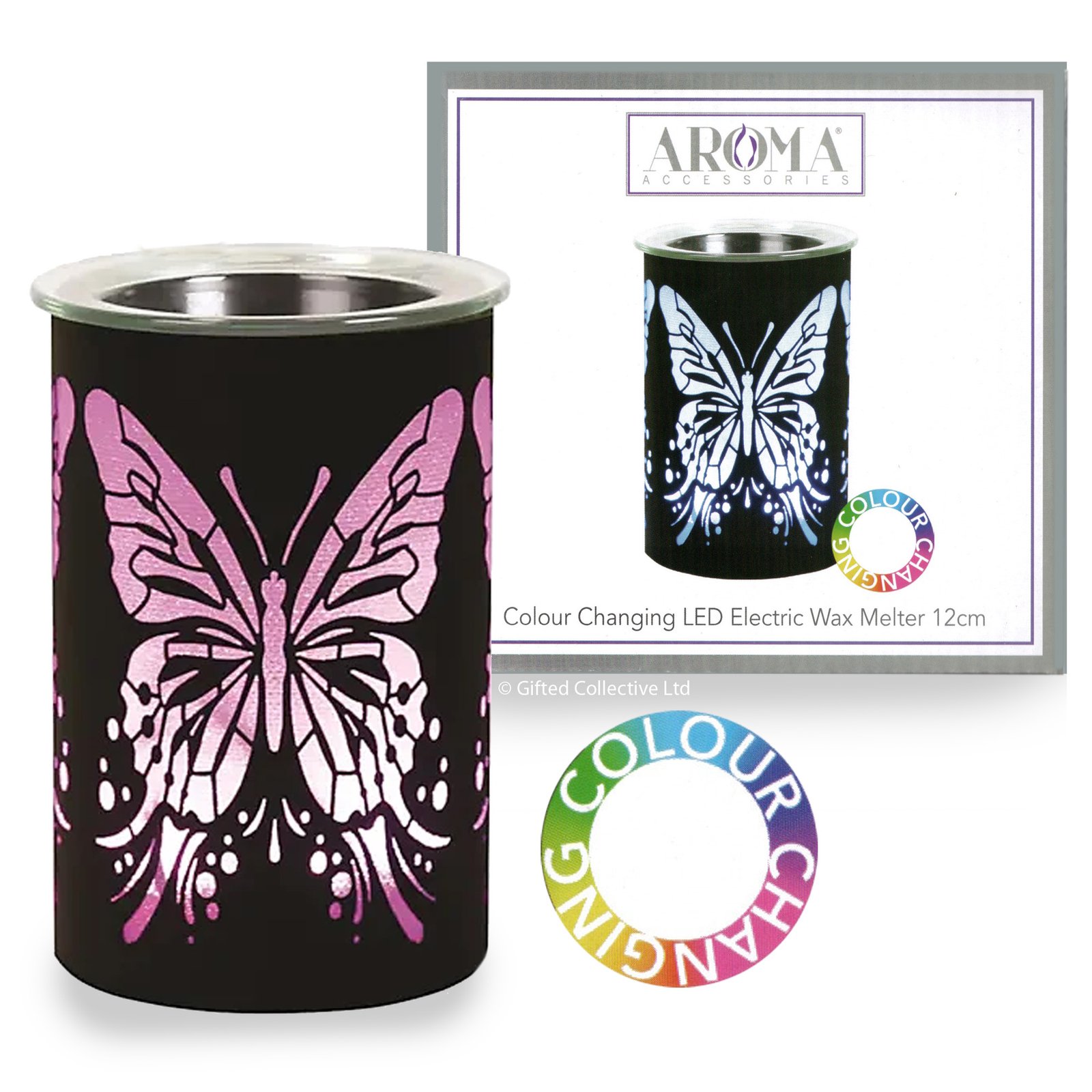 Aroma - Butterfly Silhouette LED Colour Changing Wax Melter
