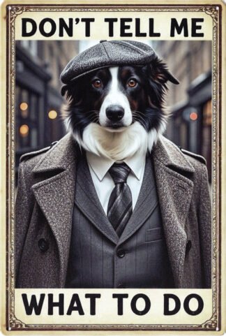 Animal Metal Sign Border Collie