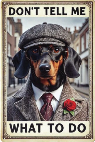 Animal Metal Sign Dachshund